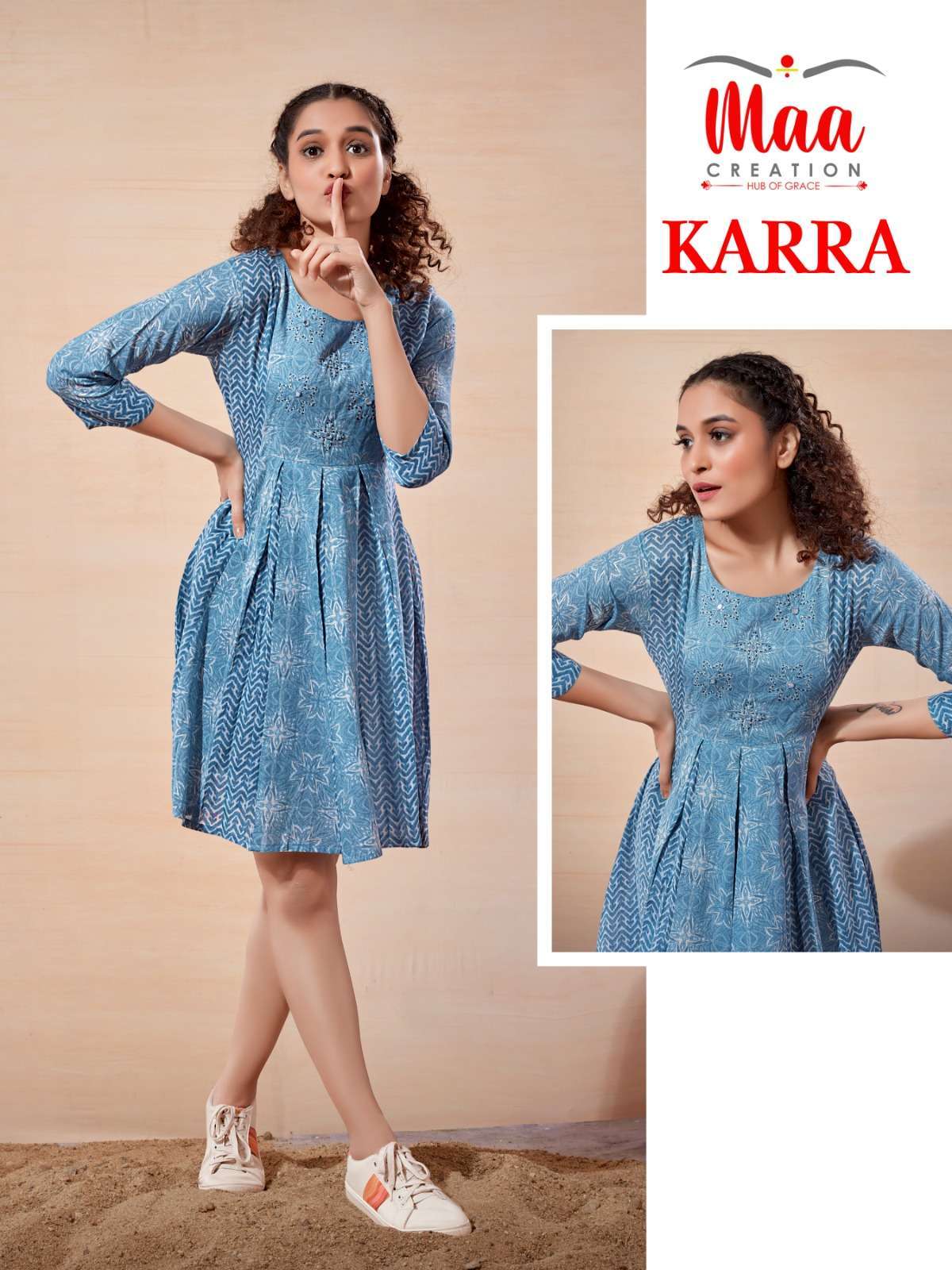 maa creation karra mul cotton print kurti 