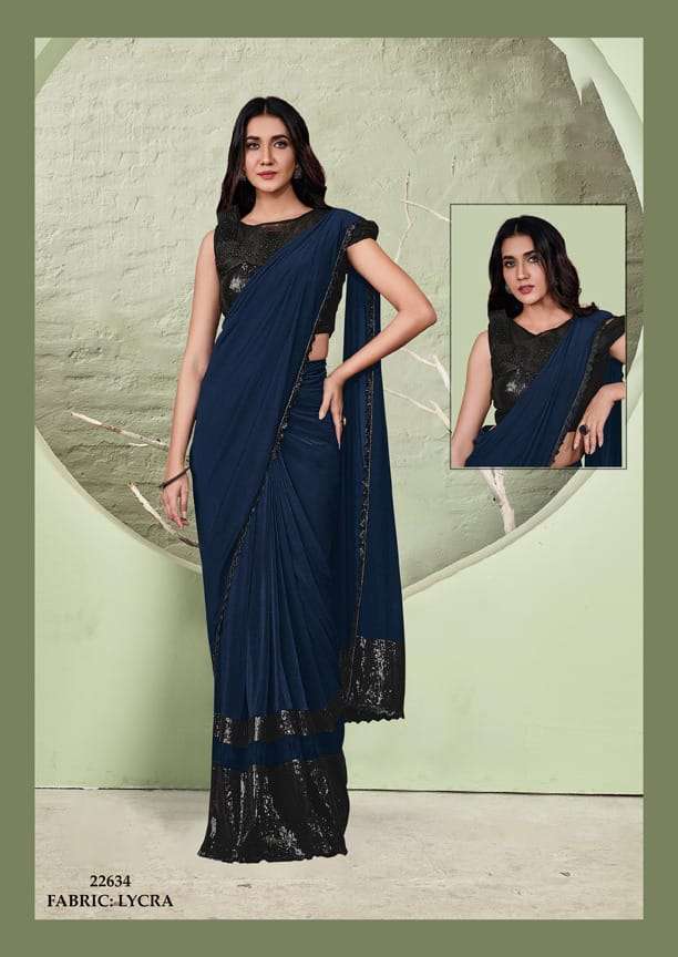 mahotsav mohmanthan royal designer lycra saree 