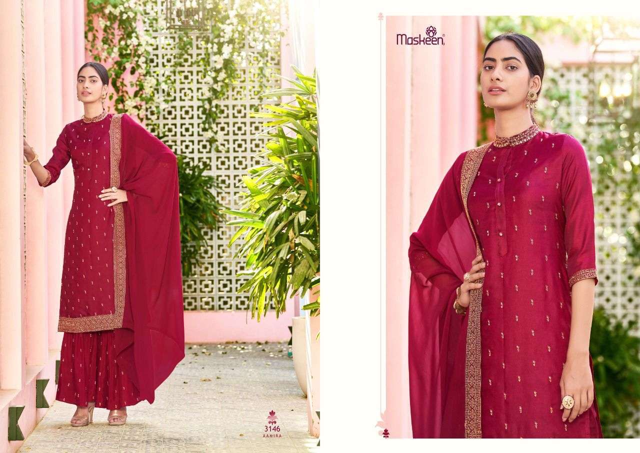 maskeen ji aamira vol 2 designer pure soft silk suit 