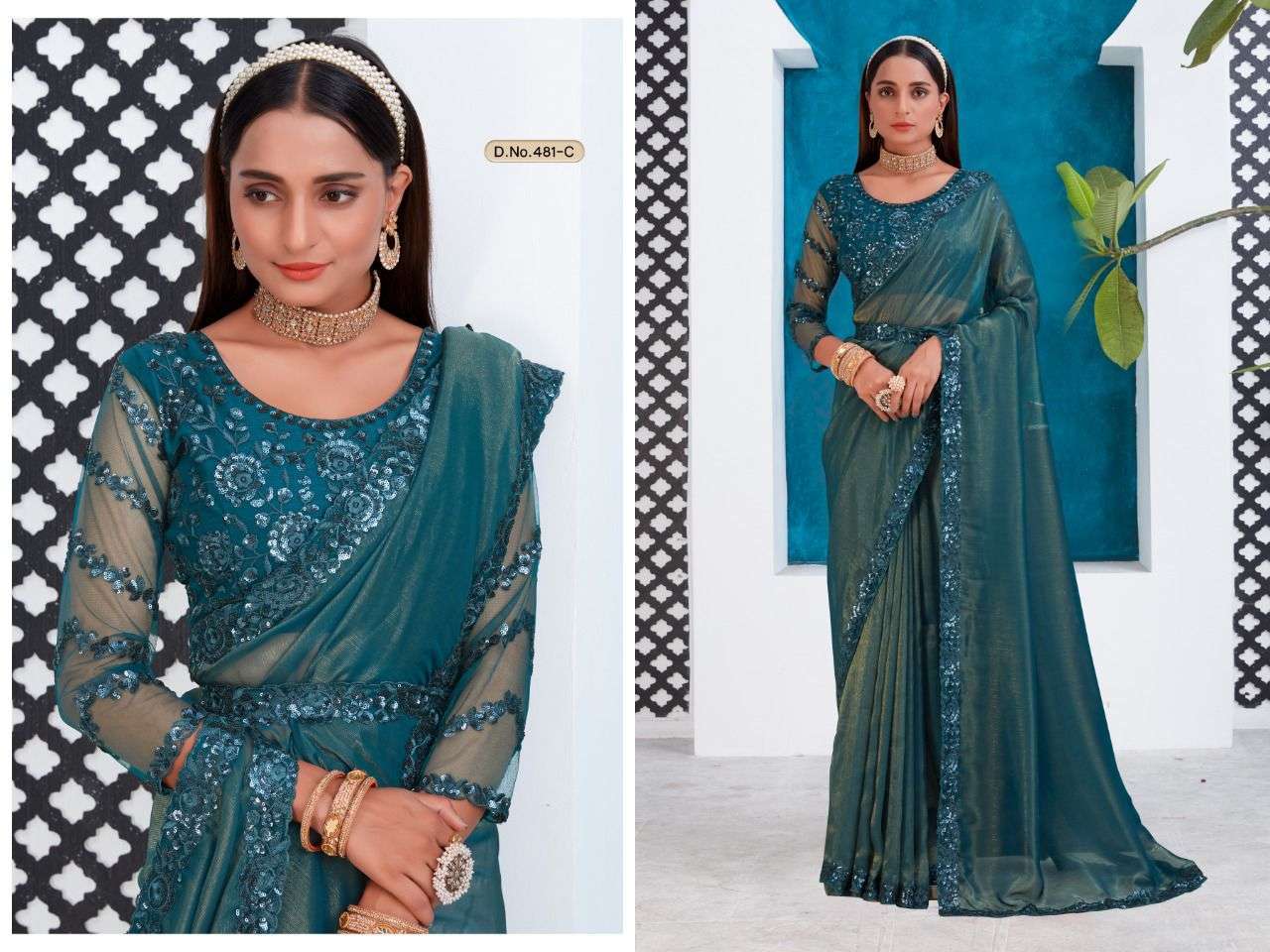mehak 481 designer Colourâ€™s goldy silk jari saree
