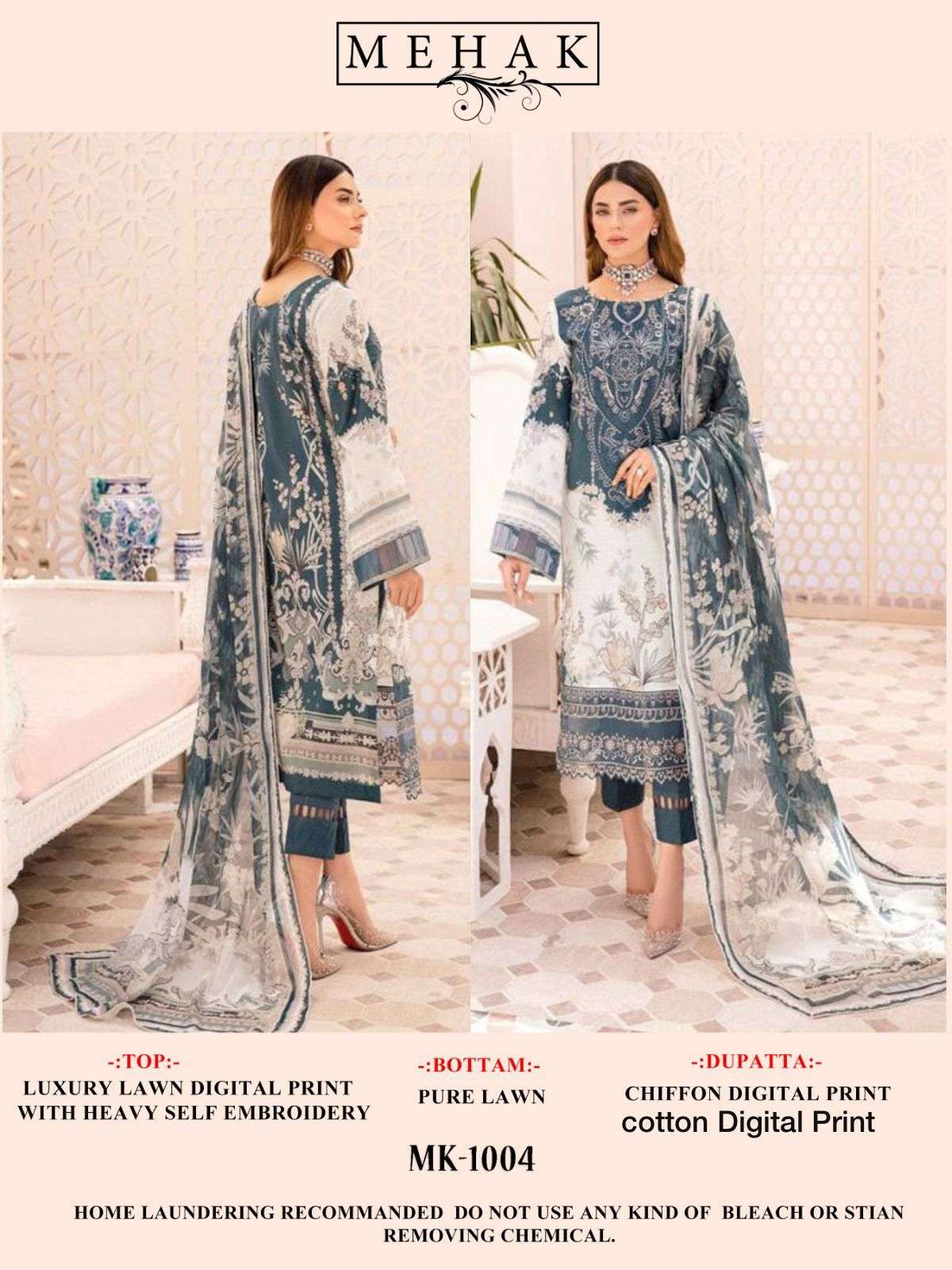 mehak MK-1004 designer luxury lawn suit 