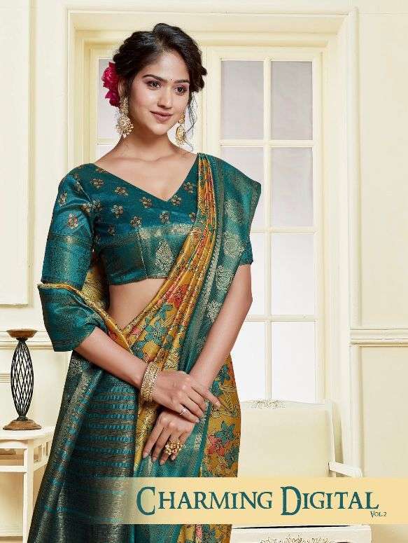 mintorsi charming digital vol 2 series 2111-2118 Tusser Banarsi saree