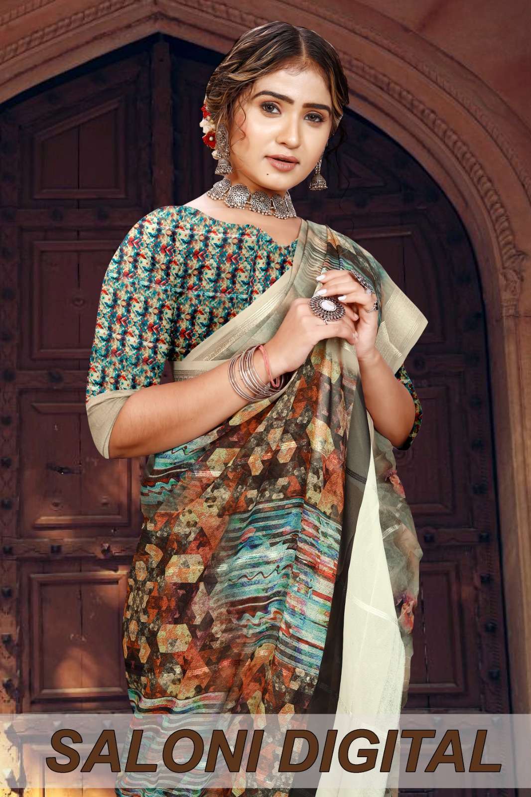 mintorsi saloni digital series 1001-1008  Soft Georgette Pattern saree