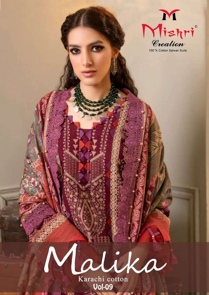 mishri mallika vol 9 series 9001-9006 cotton suit 