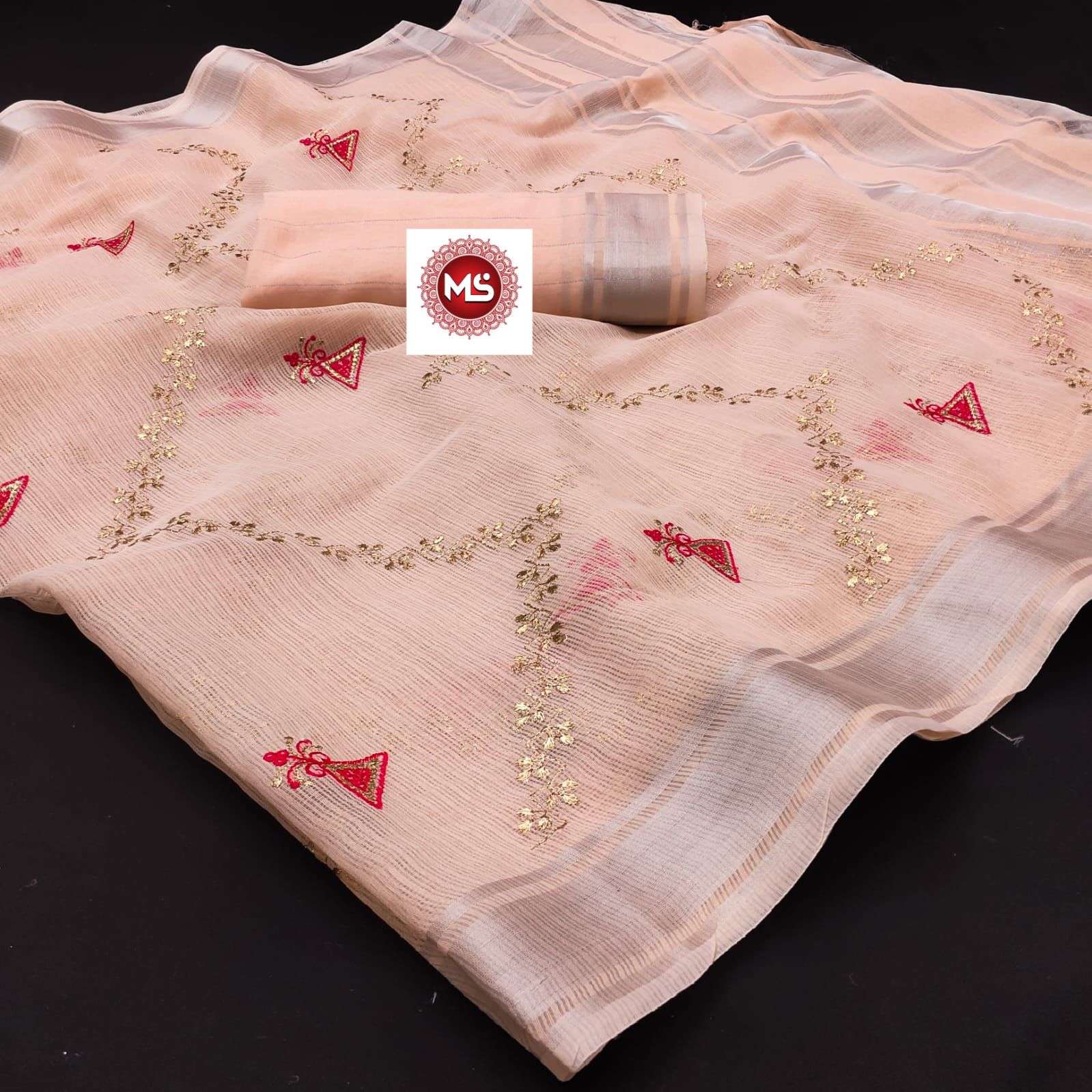 ms brand pure kota doriya cotton saree