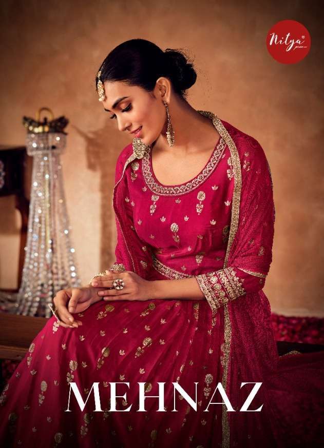 nitya mehnaz series 1001-1004 organza jacquard suit 