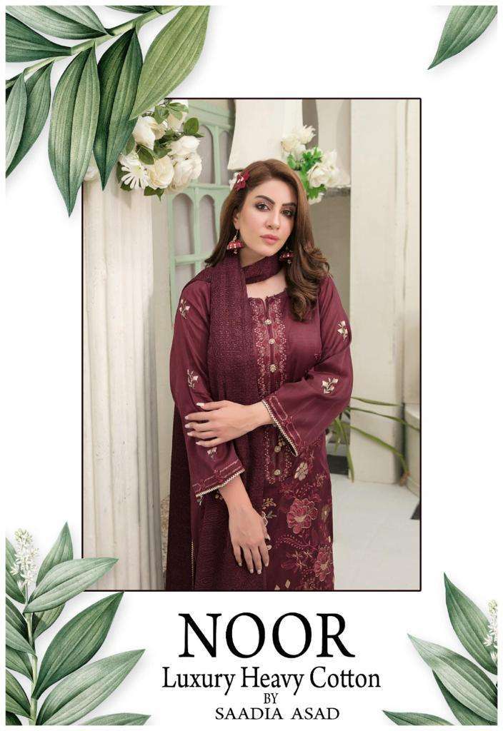 noor luxury heavy cotton series 101-106 lawn cotton readymade suit 