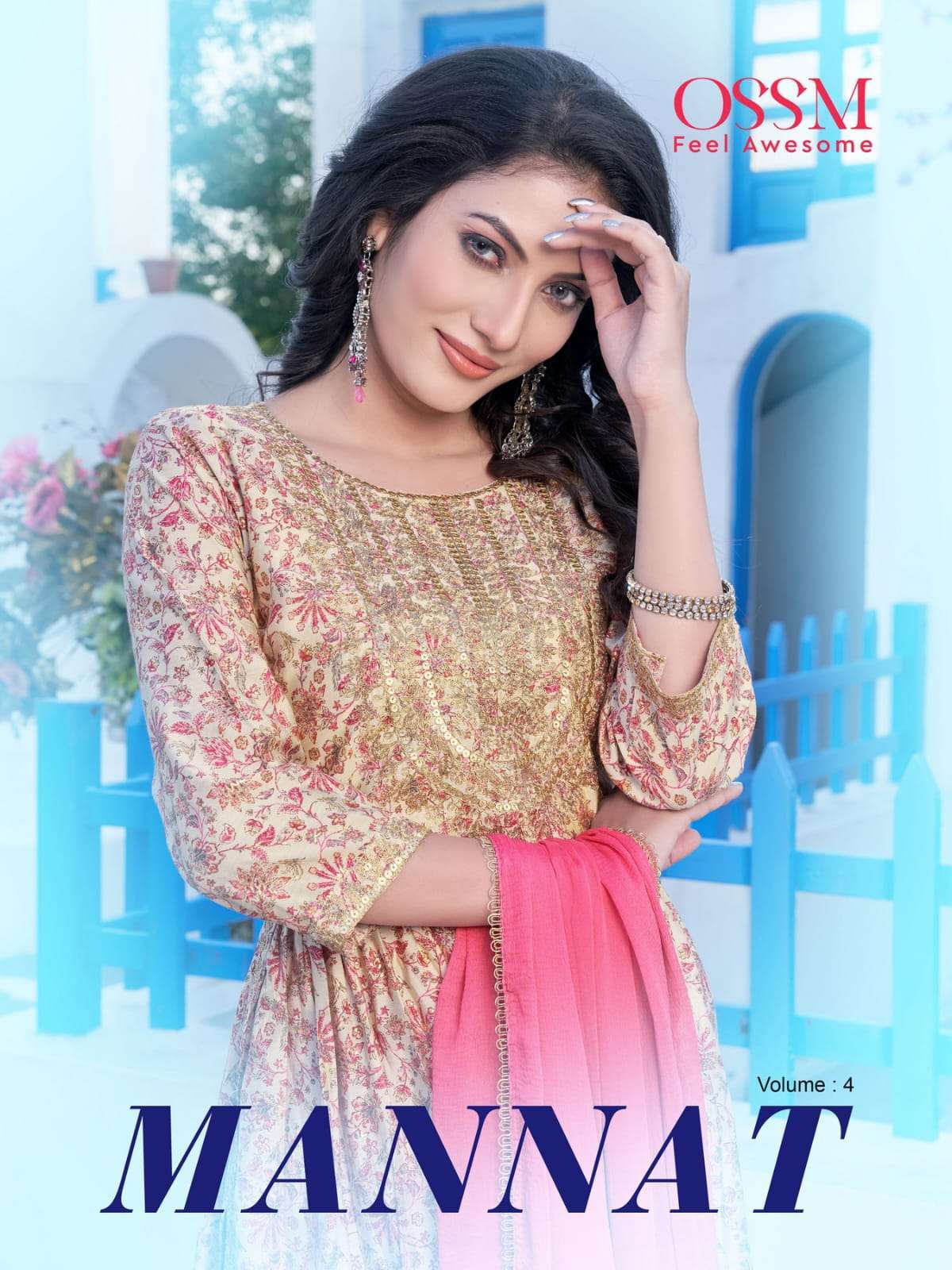ossm mannat vol 4 series 401-406 Premium Chanderi readymade suit 