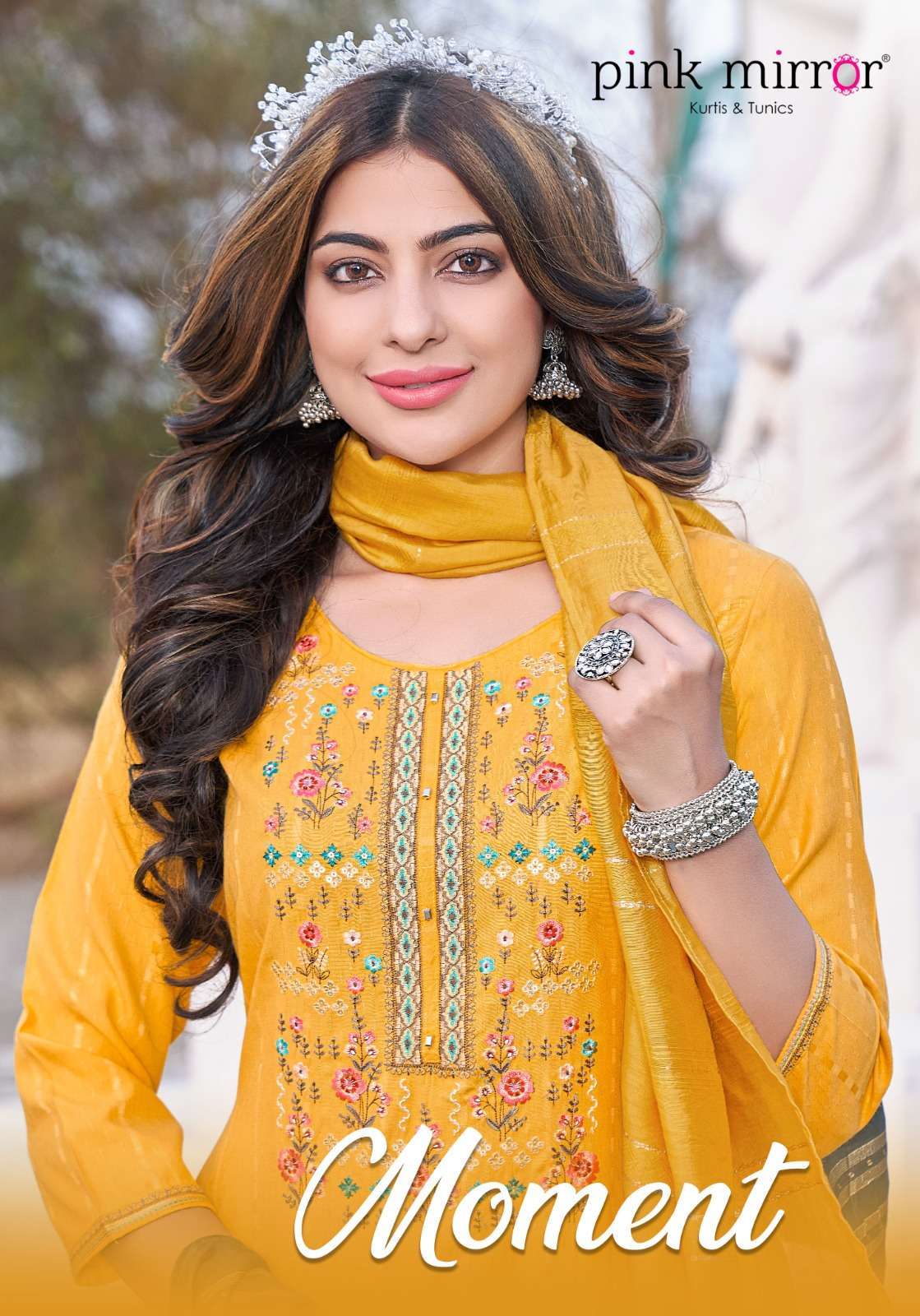pink mirror moment series 4001-4006 viscose readymade suit 