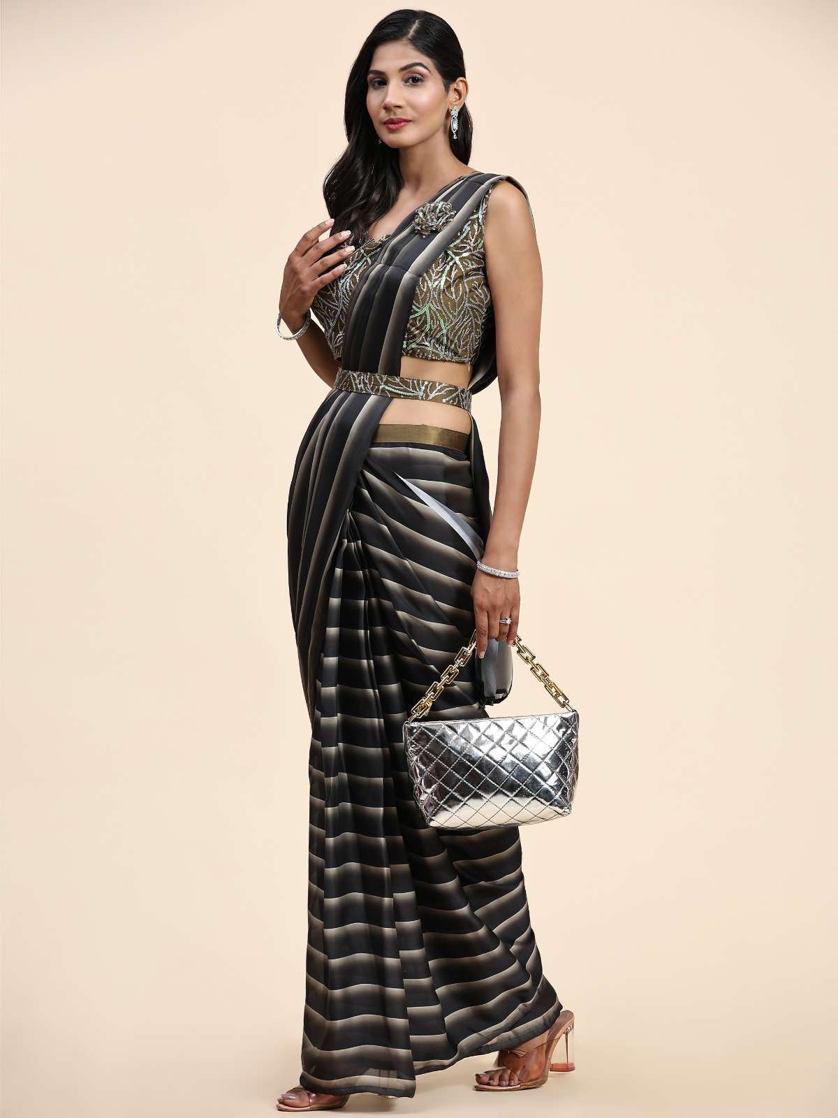 pr 1016351 ready to wear satin georgette saree collection
