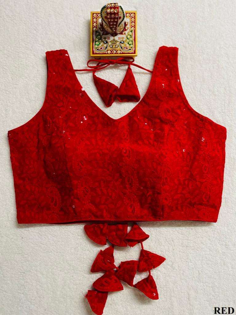 pr chikankari jhumka pattern readymade blouse collection