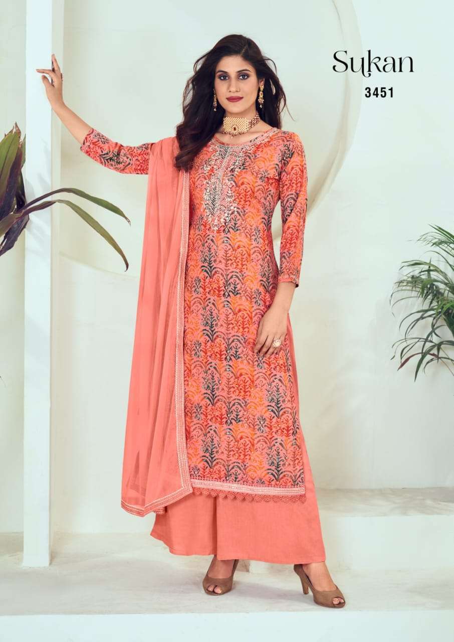 rang sukan series 3451-3454 rayon print suit 