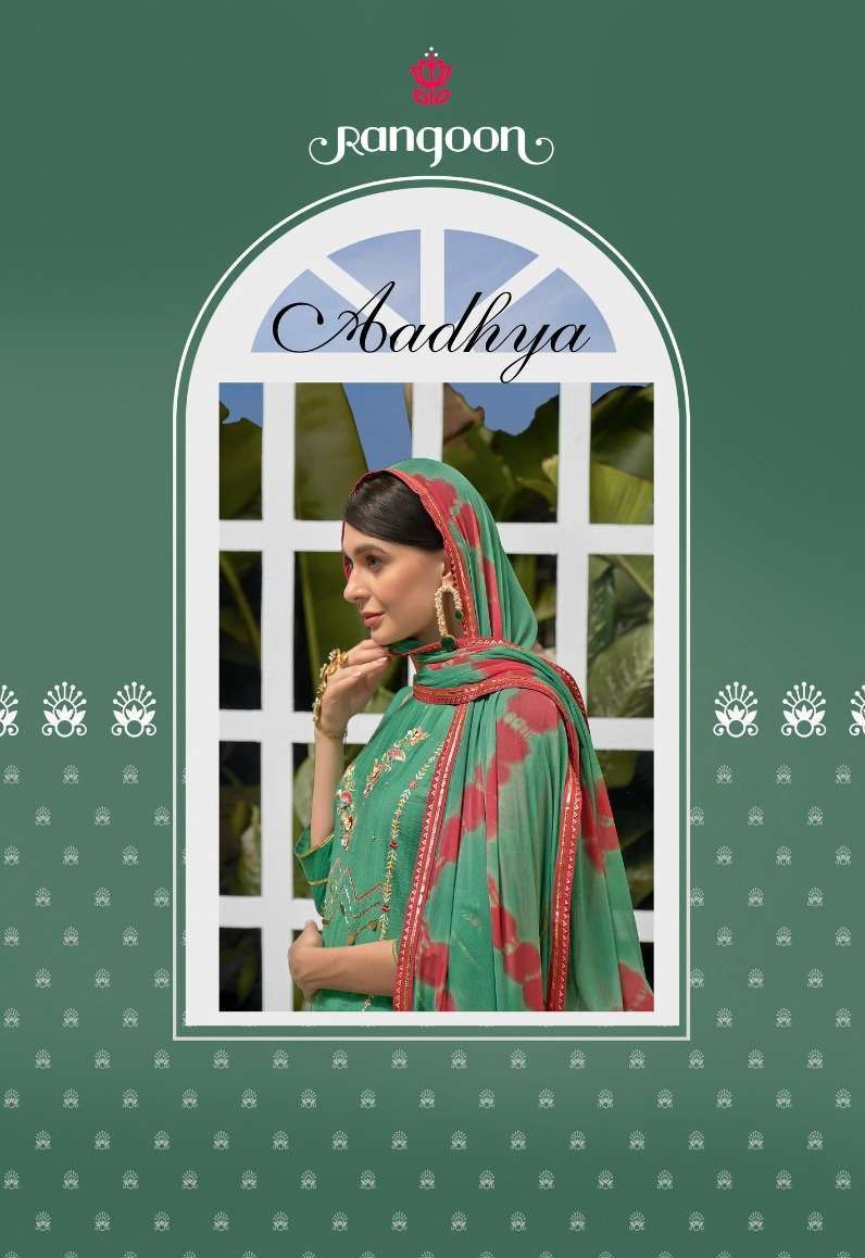 rangoon aadhya series 4361-4366 nylon viscose suit