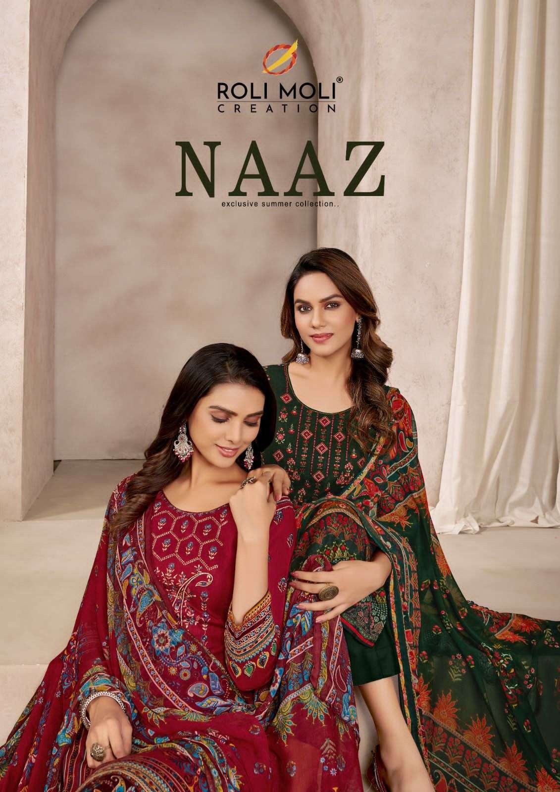 roli moli naaz series 1001-1008 jam cotton suit 