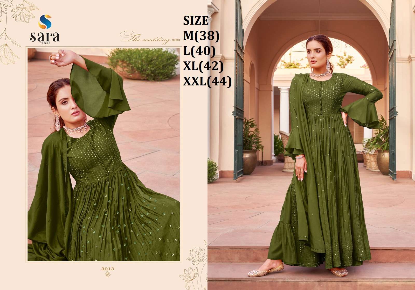 sara glamour designer chinon suit 