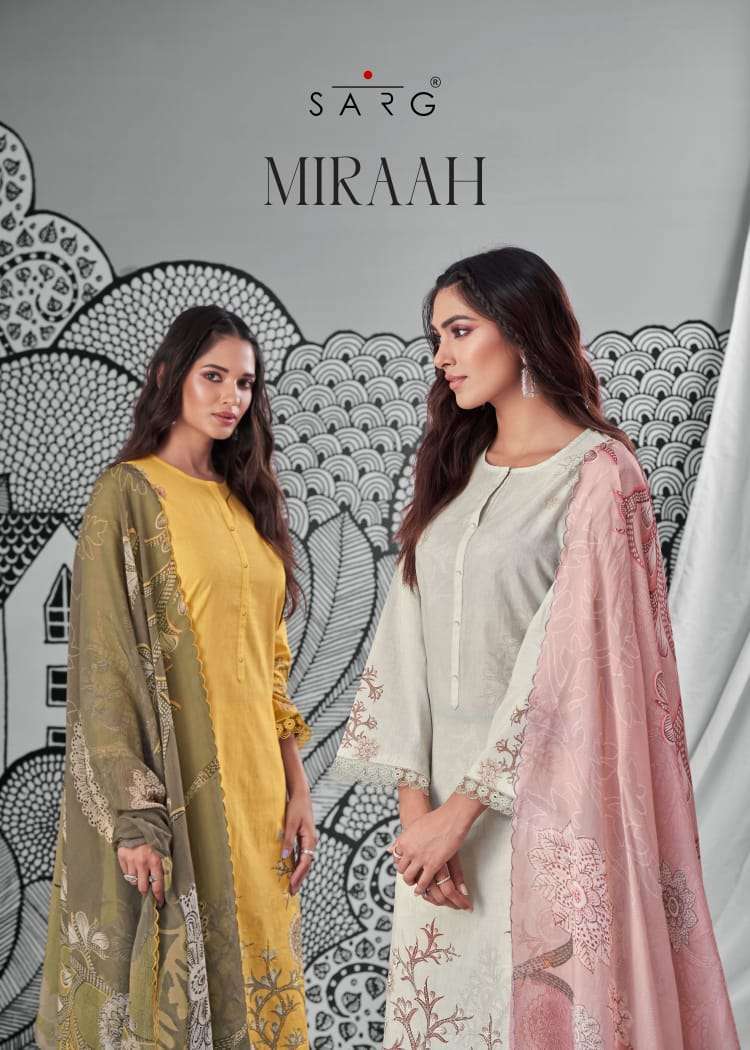 sarg miraah pure lawn cotton suit 