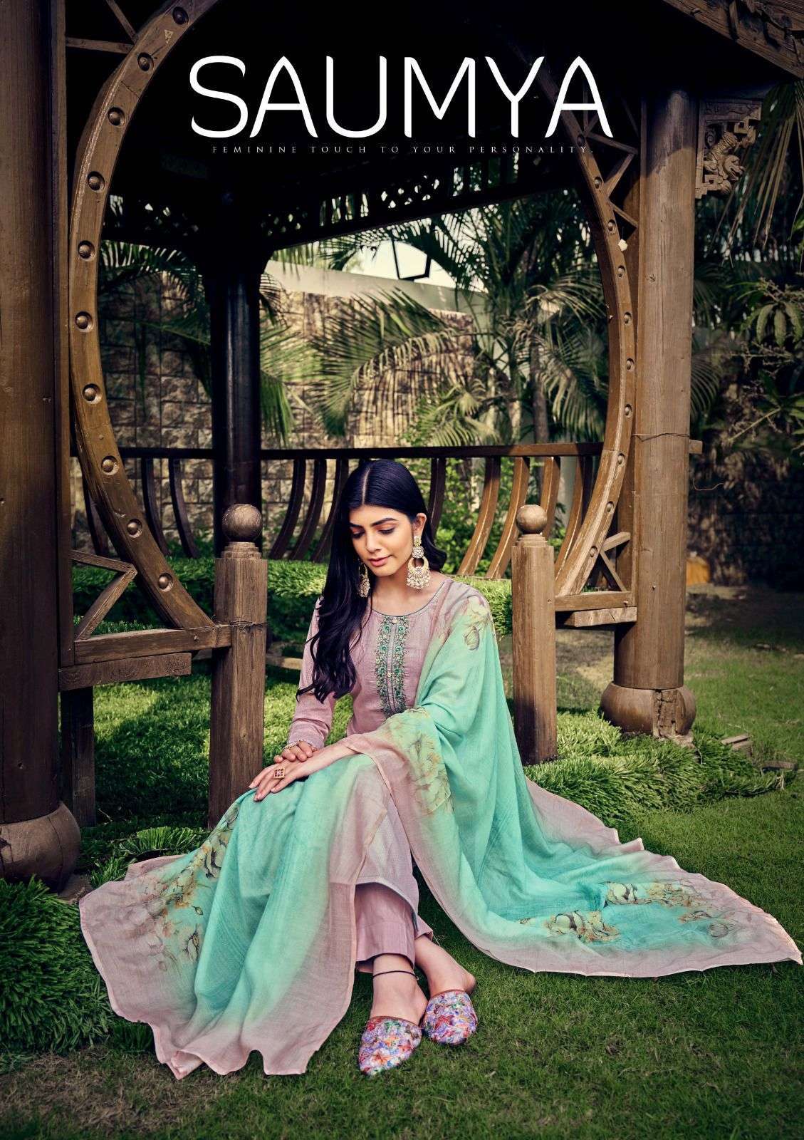 sargam saumya series 340001-340008 pure pakistani lawn suit 