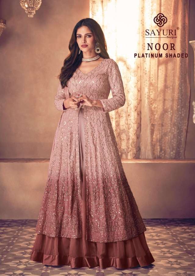 sayuri noor platinum shaded series 123 real georgette suit 