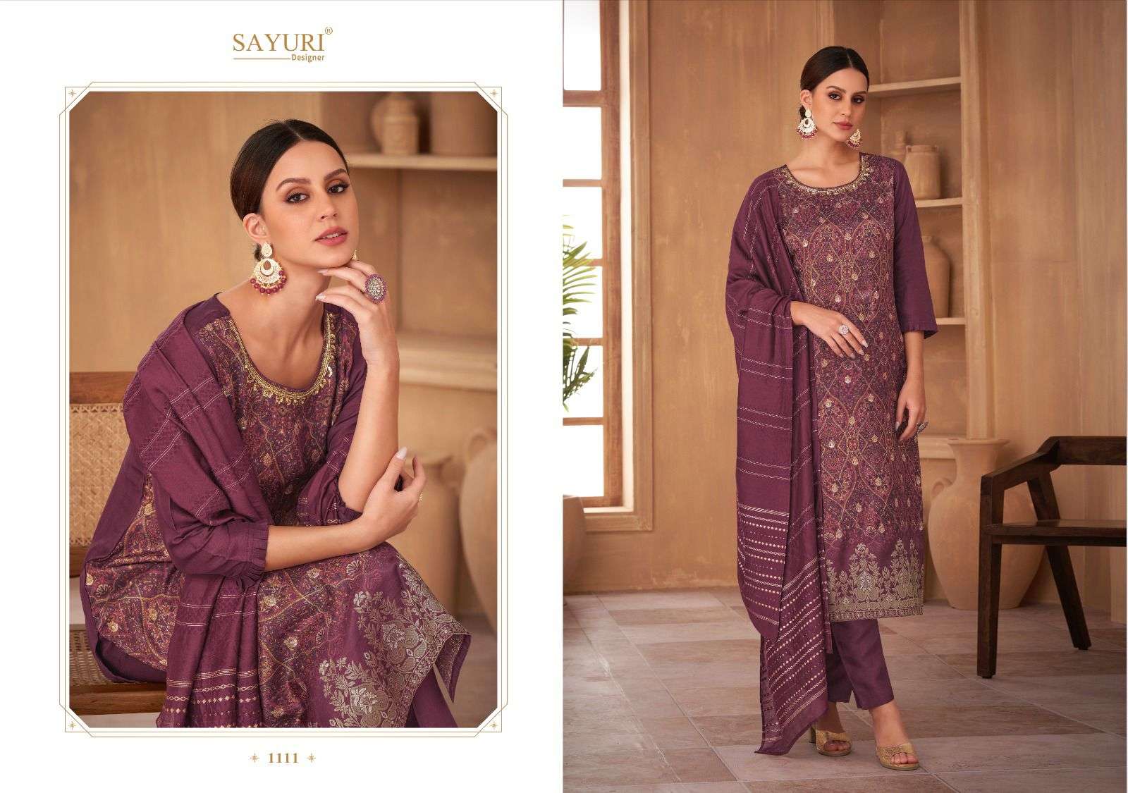 sayuri rose designer russian silk jacquard suit 