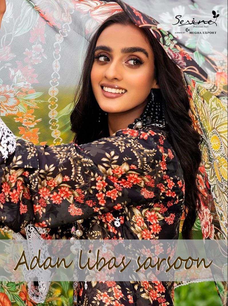 serine adan libas sarsoon series 55001-55006 lawn cotton suit 