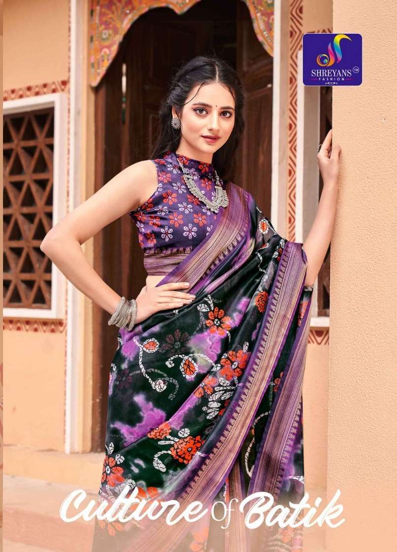 shreyans fashion culture of batik cotton saree 