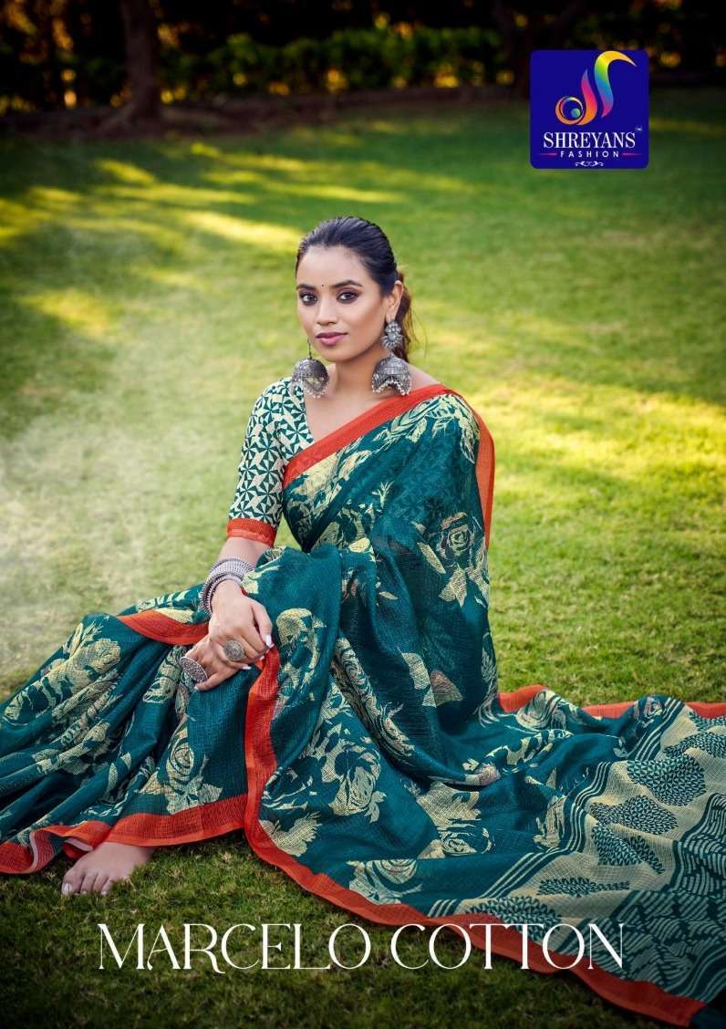 shreyans fashion marcelo cotton printed saree