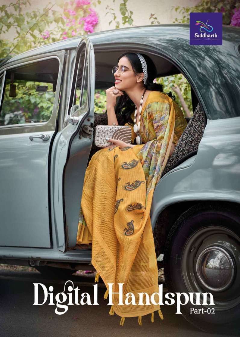 siddharth silk mills digital handspun vol 2 series 2509-2516 fancy saree