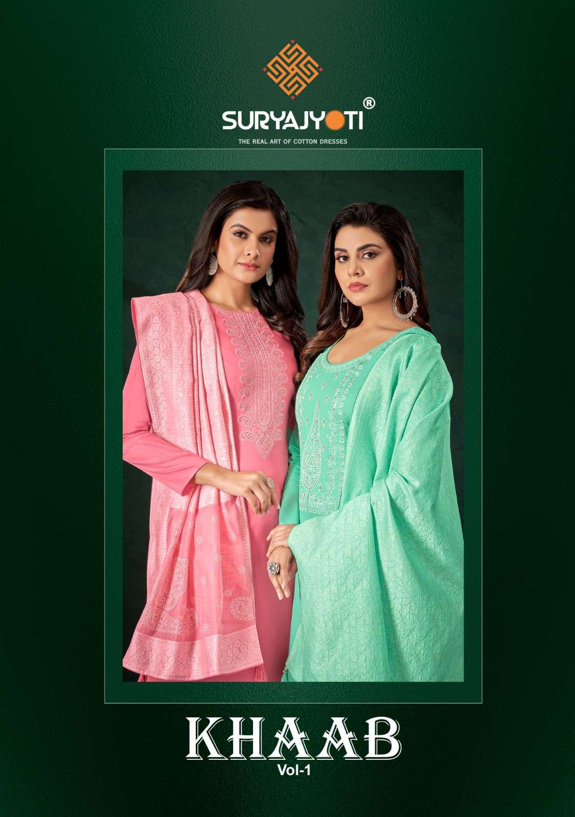 Suryajyoti Khaab Vol-1 series 1001-1006 jam satin suit 