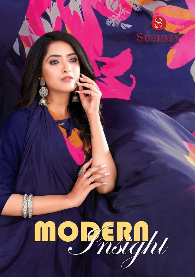 sushma modern insight series 2001-2007 crape saree