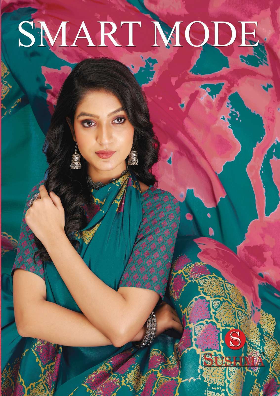 sushma smart mode series 601-608 quality crape saree