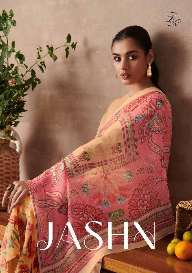 t and m designer jashn pure organdy viscose suit 
