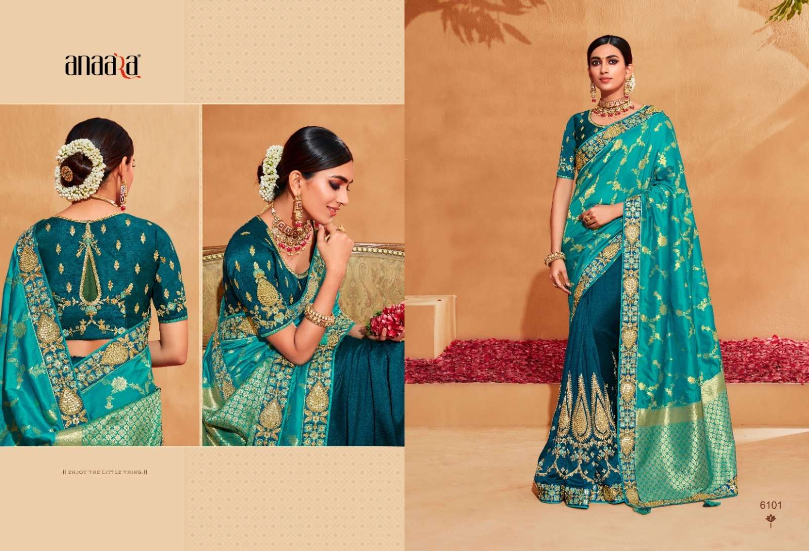 Tathastu aanara 6100 series designer banarasi silk saree