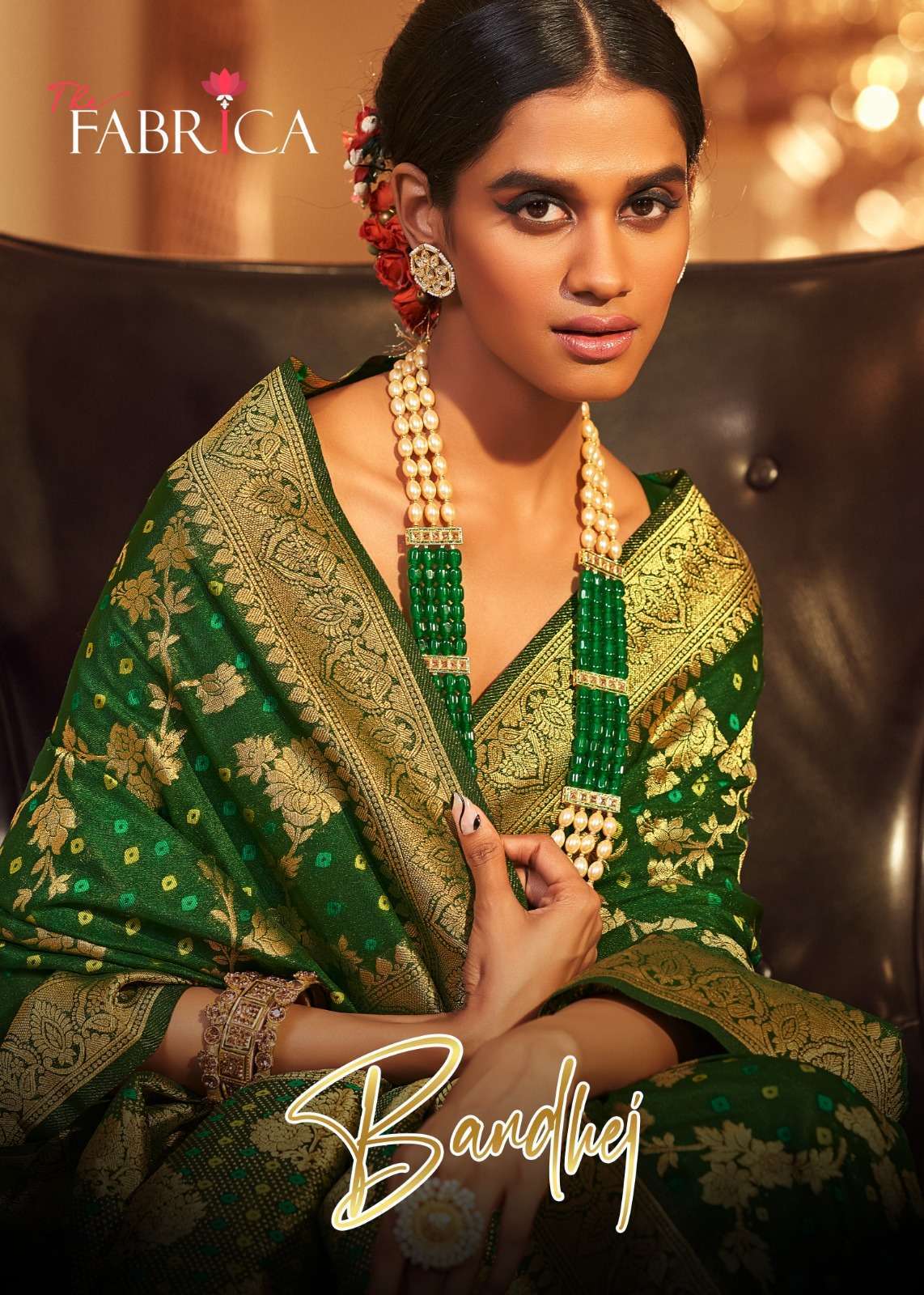 the fabrica bandhej series 27001-27005 pure chiffon saree
