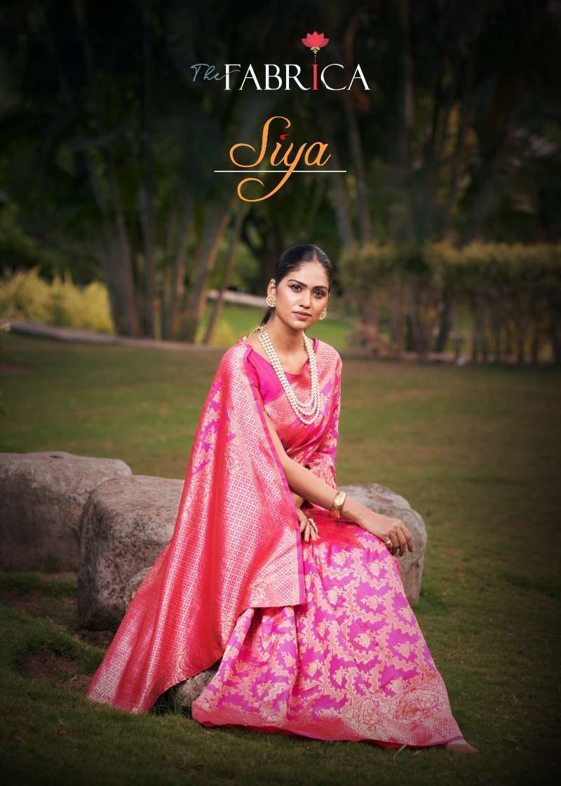the fabrica siya series 19001-19006 soft silk jacquard zari saree