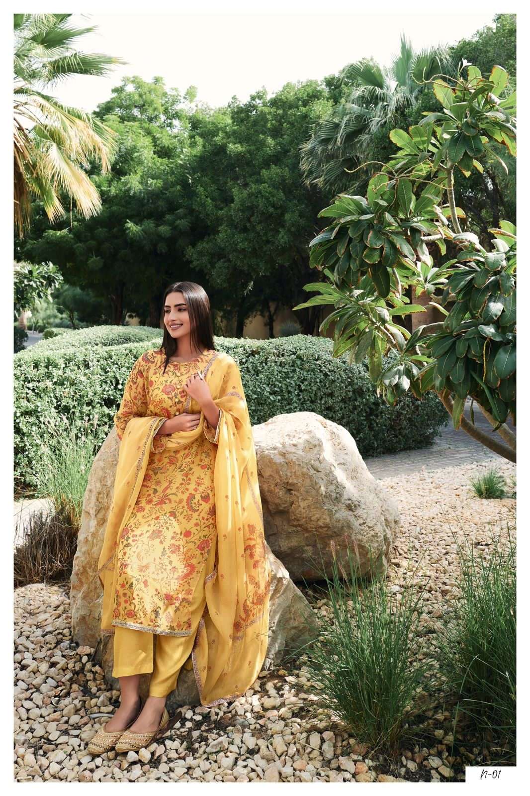 varsha nidha series 01-04 organza printed suit 