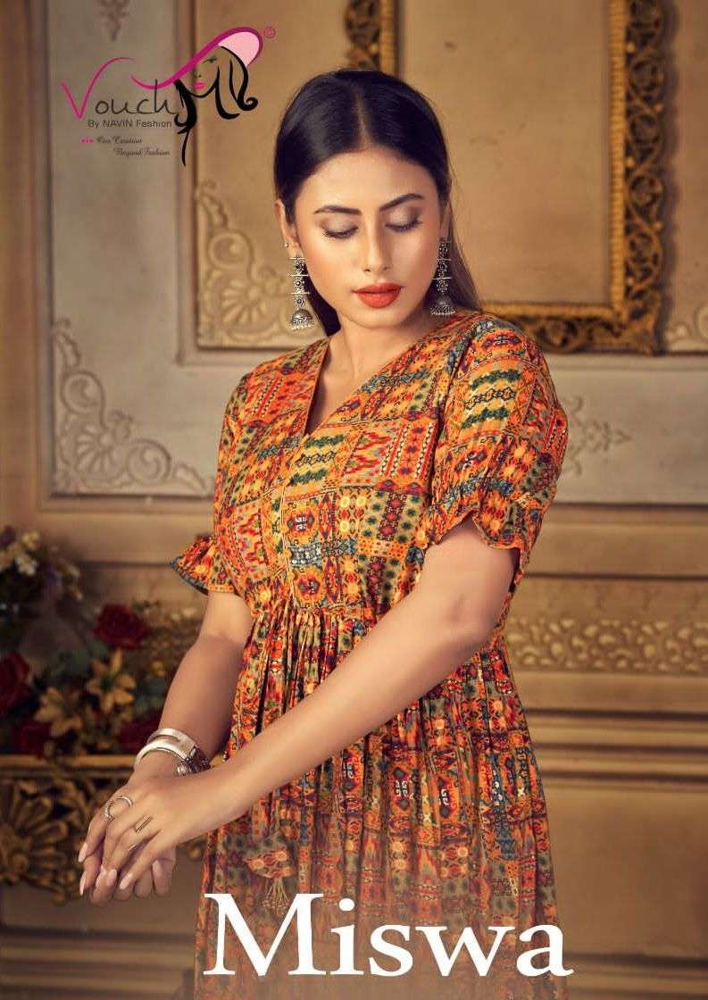 vouch miswa series 1001-1004 heavy pure rayon kurti 