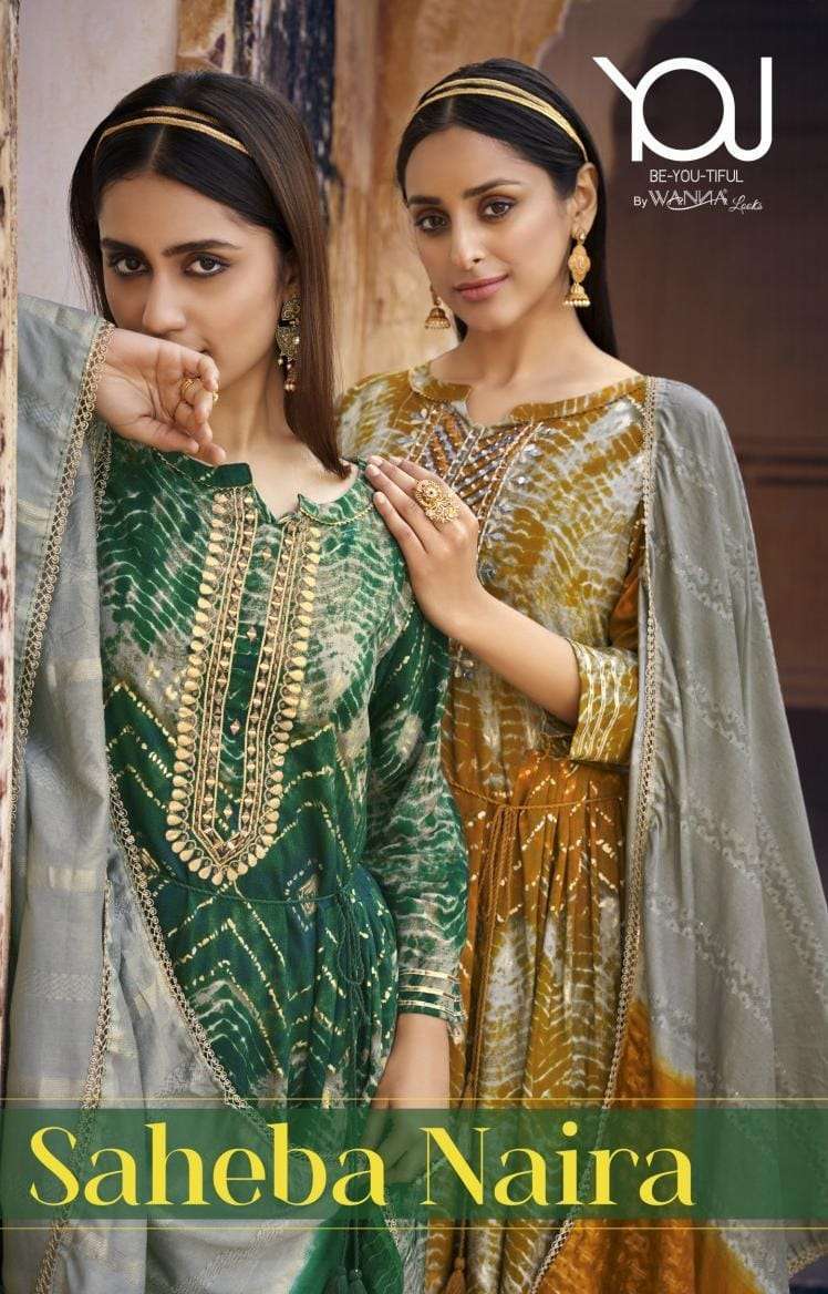 you saheba naira series 4001-4004  Finest Quality of Rayon readymade suit 