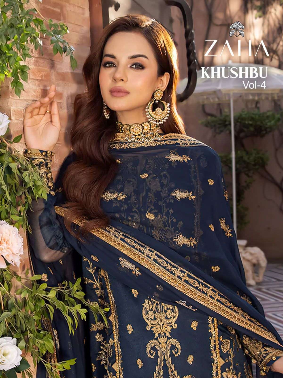 zaha khushbu vol 4 designer georgette suit 