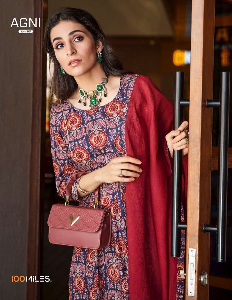100 miles agni series 01-04 Pure cotton readymade suit