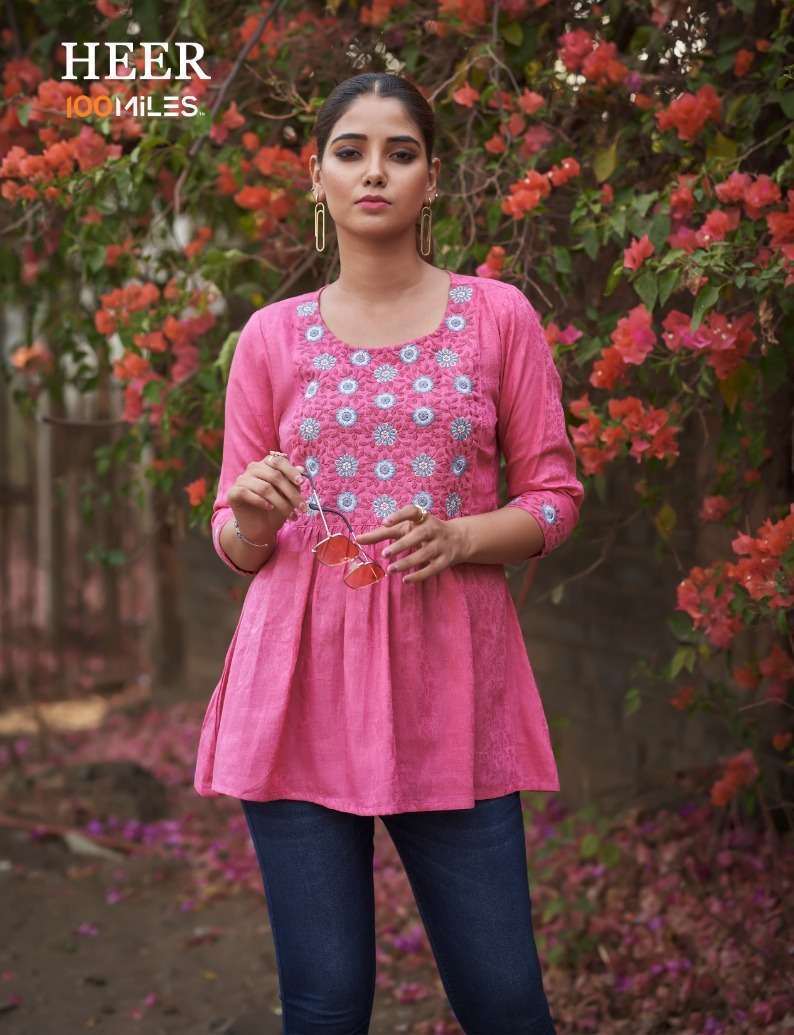 100 miles heer series 01-04 Pure cotton Jaquard embroidered tops