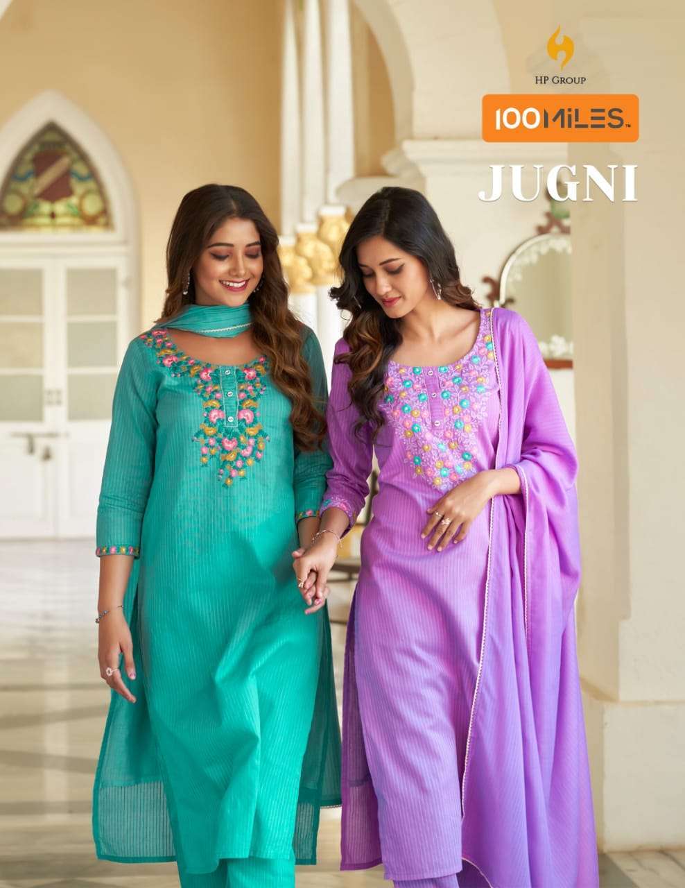 100 miles jugni series 01-04 Pure cotton dobby readymade suit