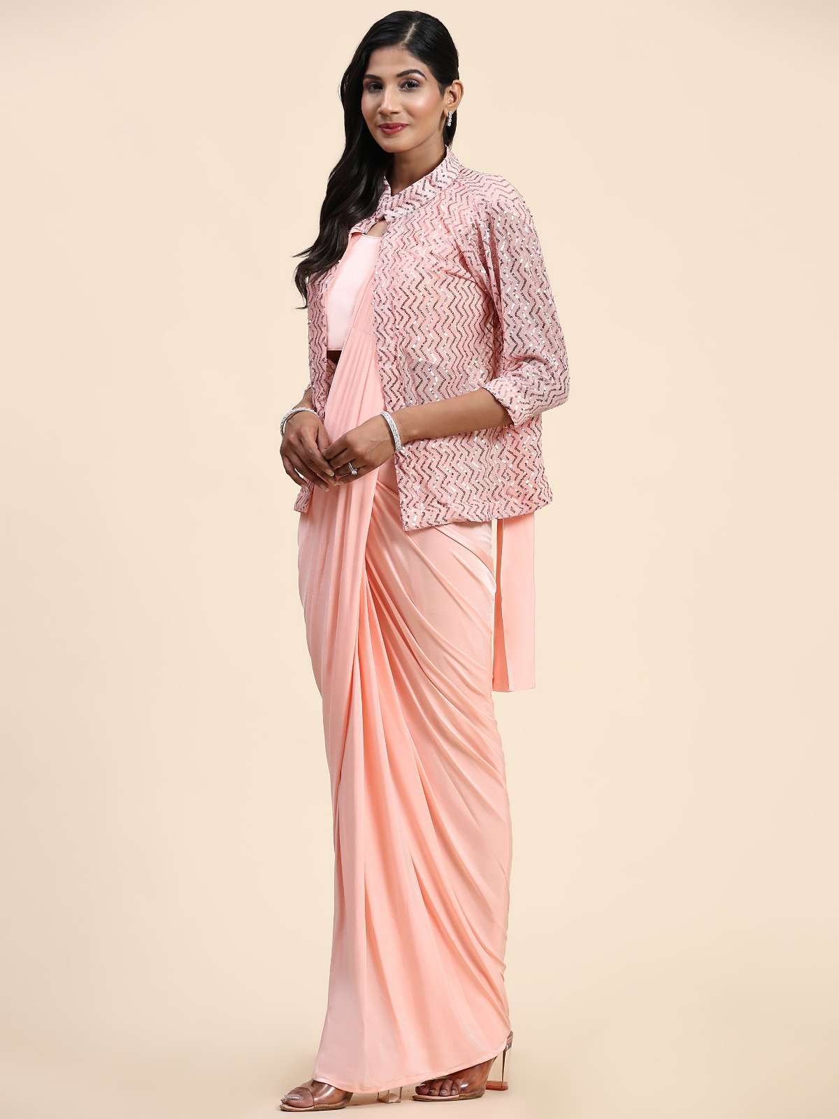 101004 SAREE IMPORTED FABRIC BLOUSE PLAIN 