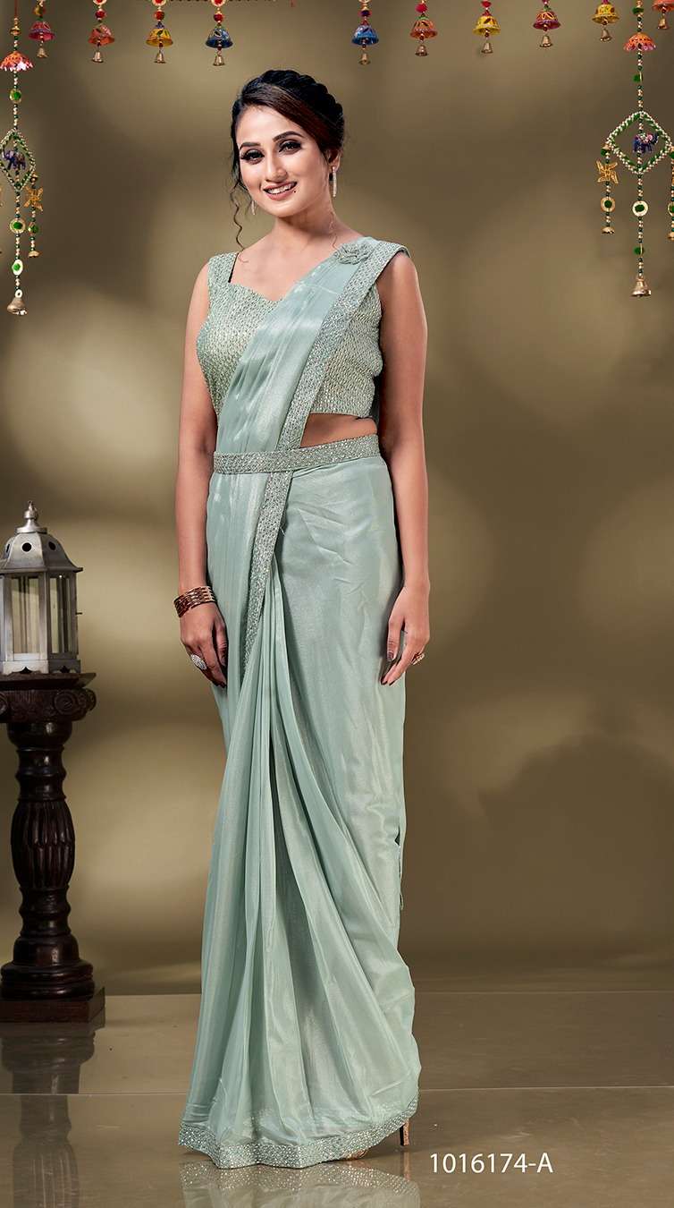 1016174 designer ice georgette saree