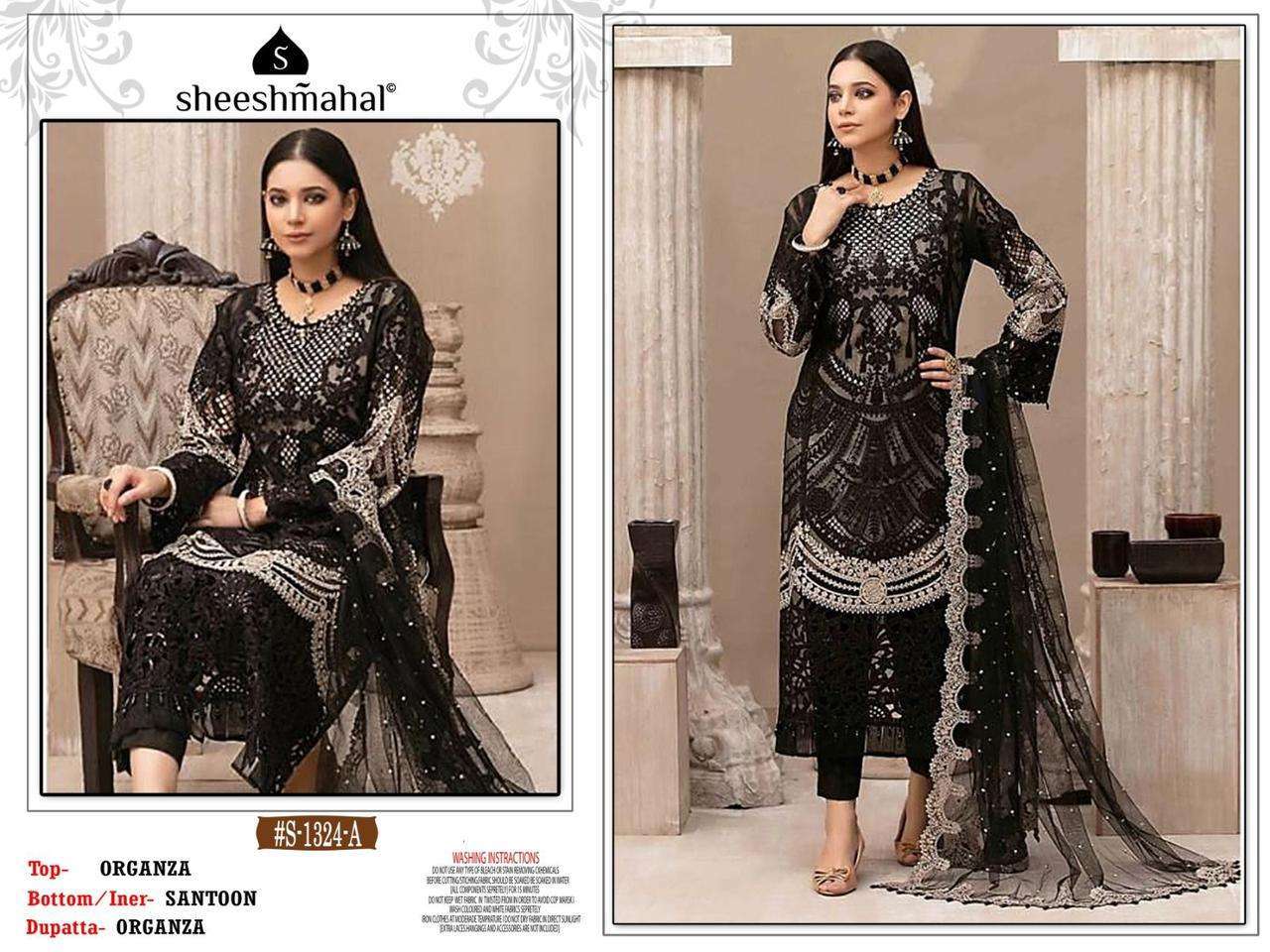 aashirwad sheeshmahal 1324 heavy organza embroidery work suit 
