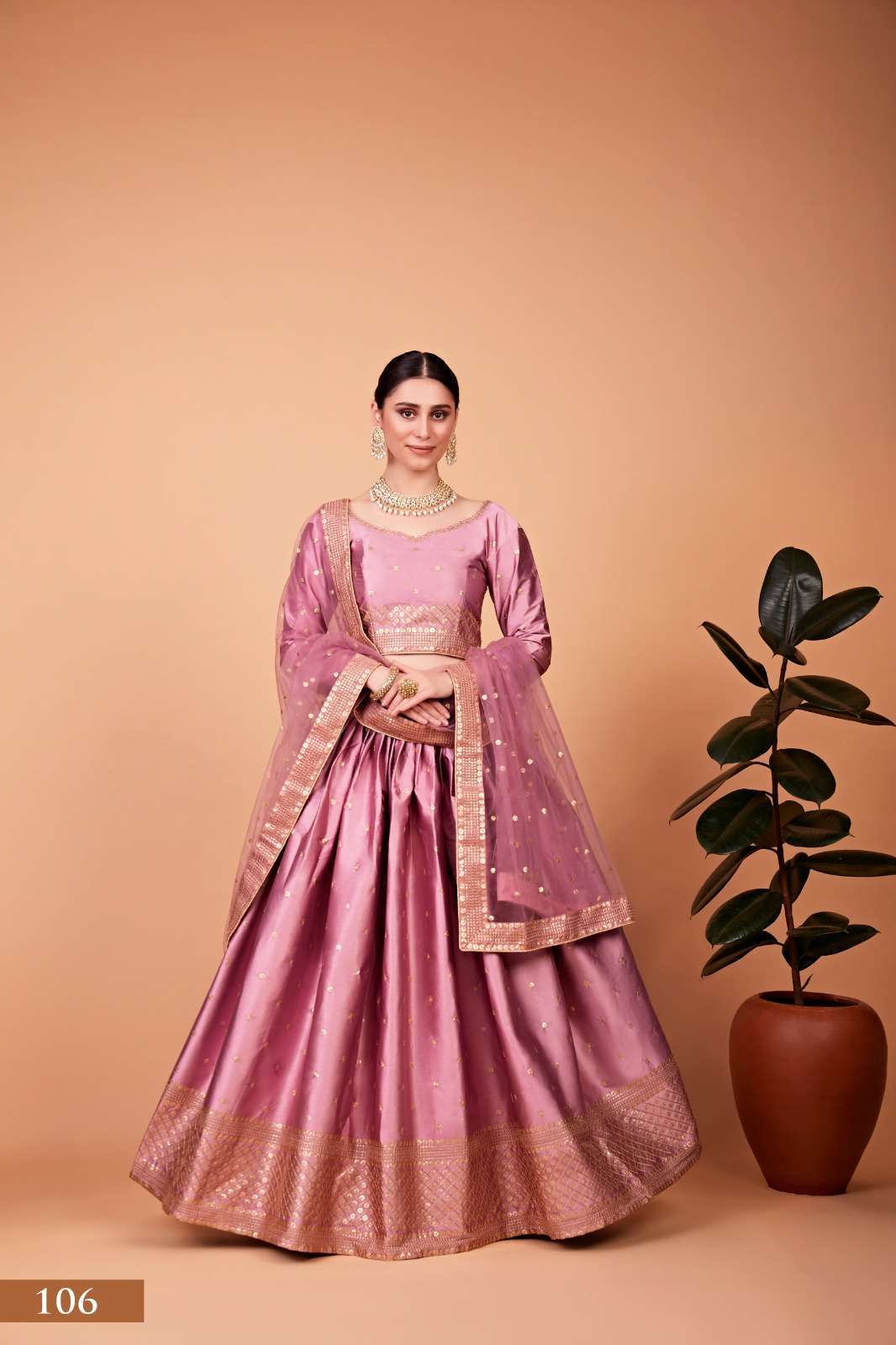 aawiya nayra vol 1 series 106 heavy tebi silk lehenga