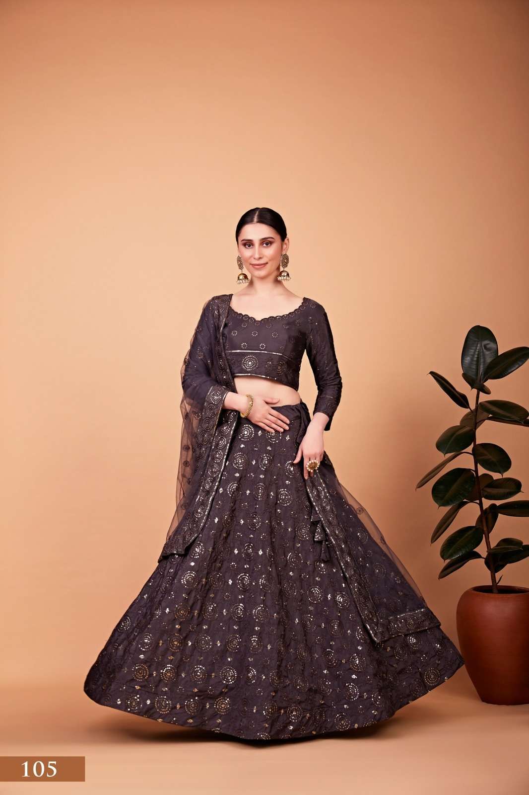 aawiya nayra vol 1 series 105 heavy tebi silk lehenga 