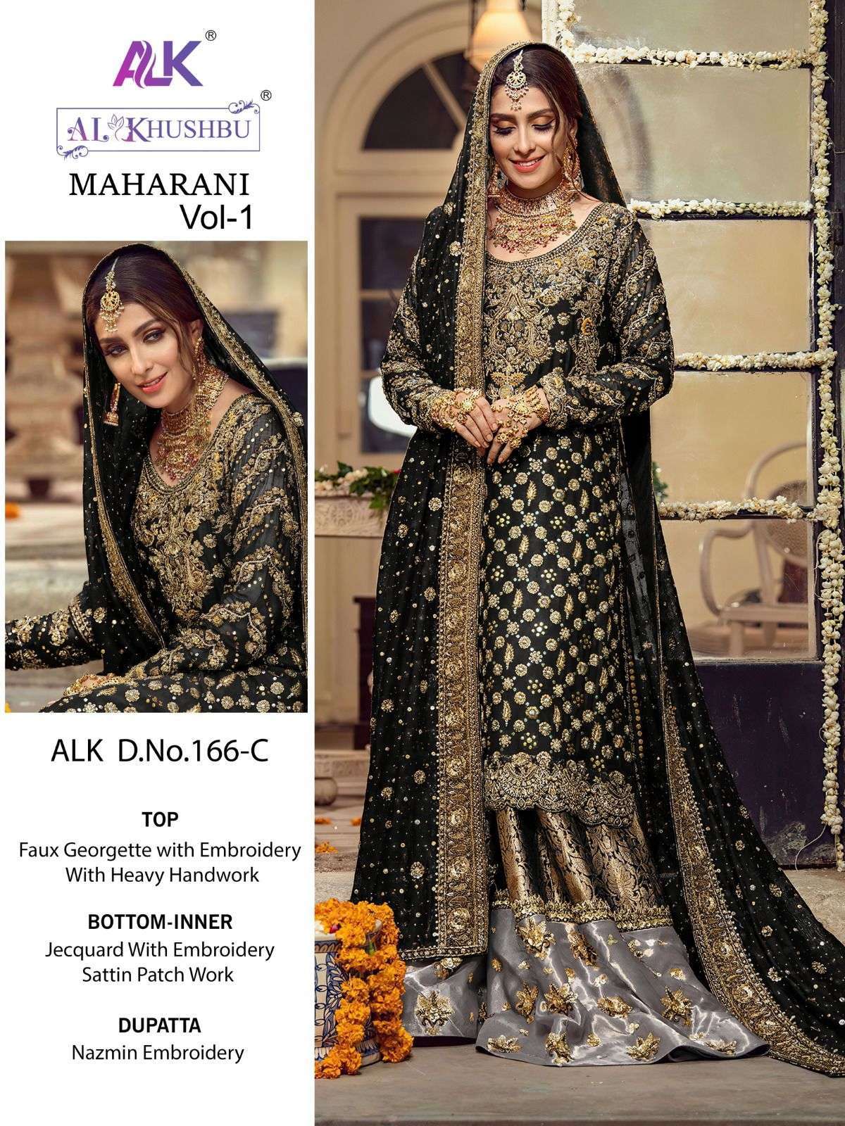 al khushbu 166c maharani vol 1 faux georgette suit 