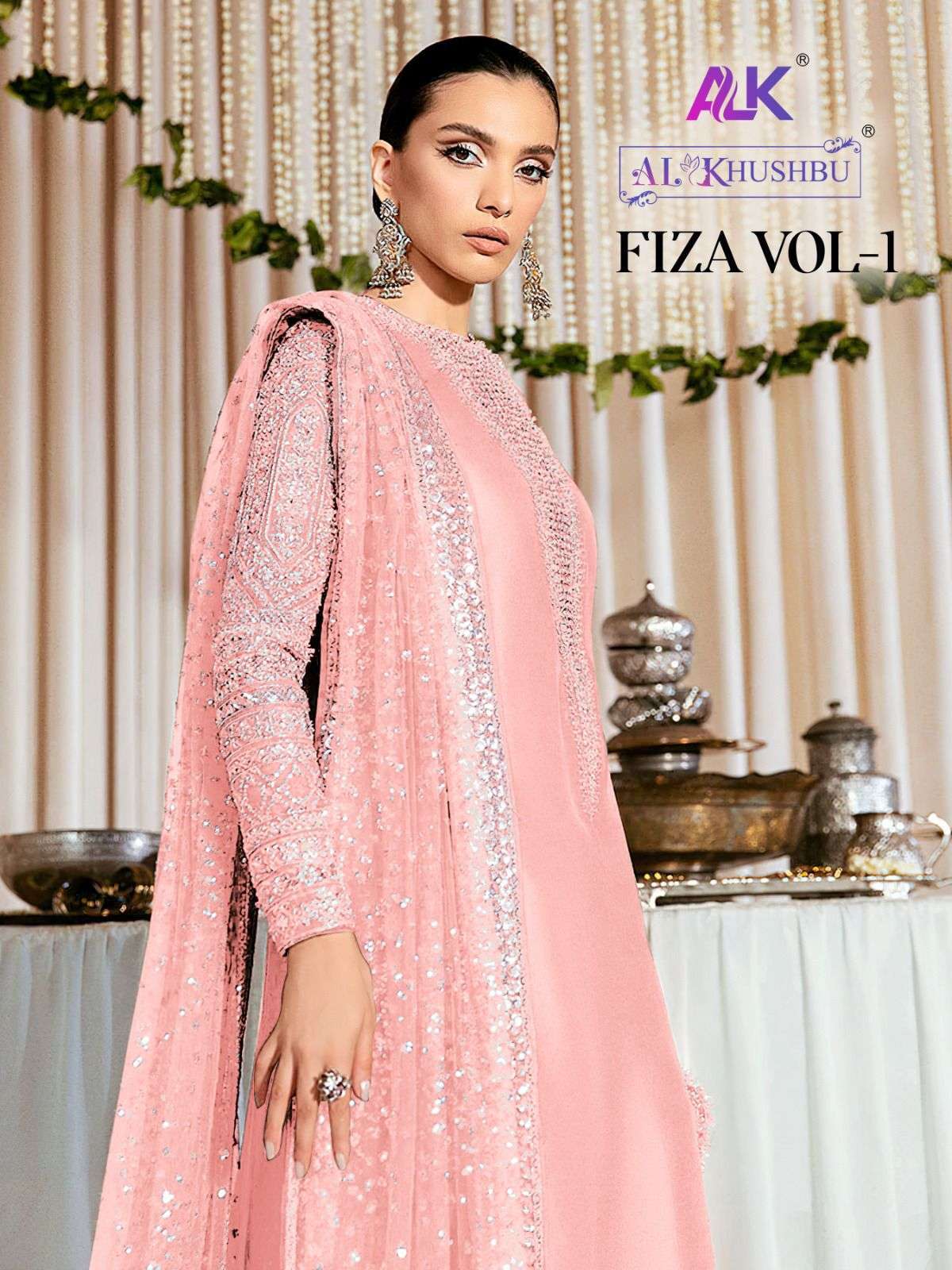 al khushbu fiza vol 1 series 4084 georgette heavy embroidered suit 