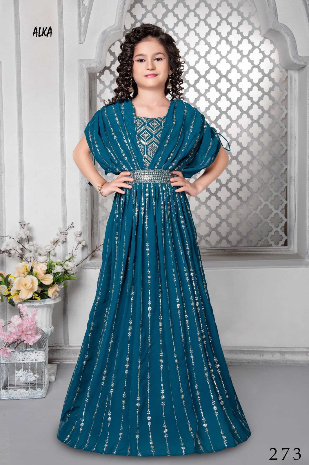 alka vol 40 series 272-274 Faux Georgette gown