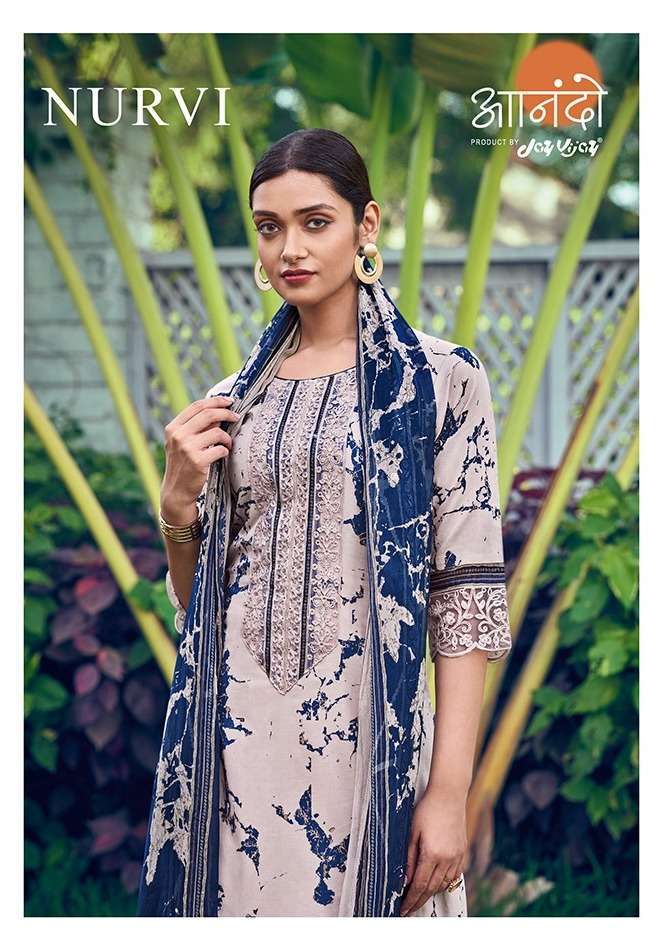 anando nurvi 3078 pure cotton digital print suit 